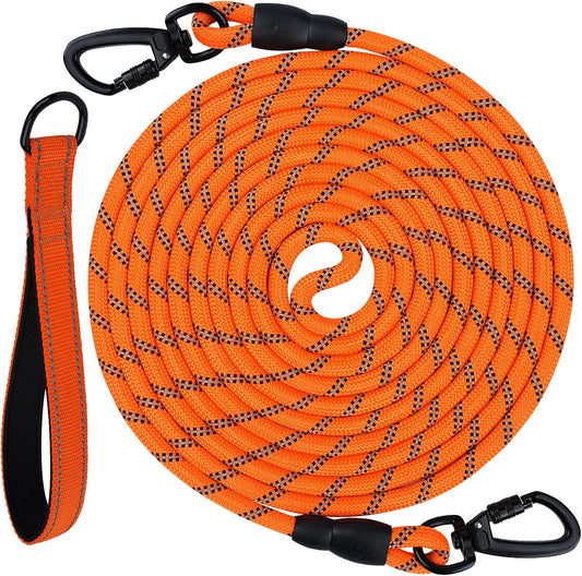 Long Leash for Dog with Removable Padded Handle, Heavy Duty Lead Large Medium Dogs, Reflective Training Play, V1259-DP01-A-4627