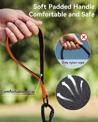 Long Leash for Dog with Removable Padded Handle, Heavy Duty Lead Large Medium Dogs, Reflective Training Play, V1259-DP01-A-4627