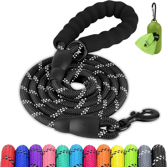 Dog Leash for Large Dogs, Heavy Duty Nylon Leashes with Comfortable Padded Handle and Highly Reflective V1259-DP01-A-4628