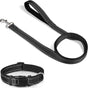6FT x 1'' Dog Leash and Collar (18-28"), Reflective Soft Neoprene Padded Pet Collars Leashes for Extra Large V1259-DP01-A-4633