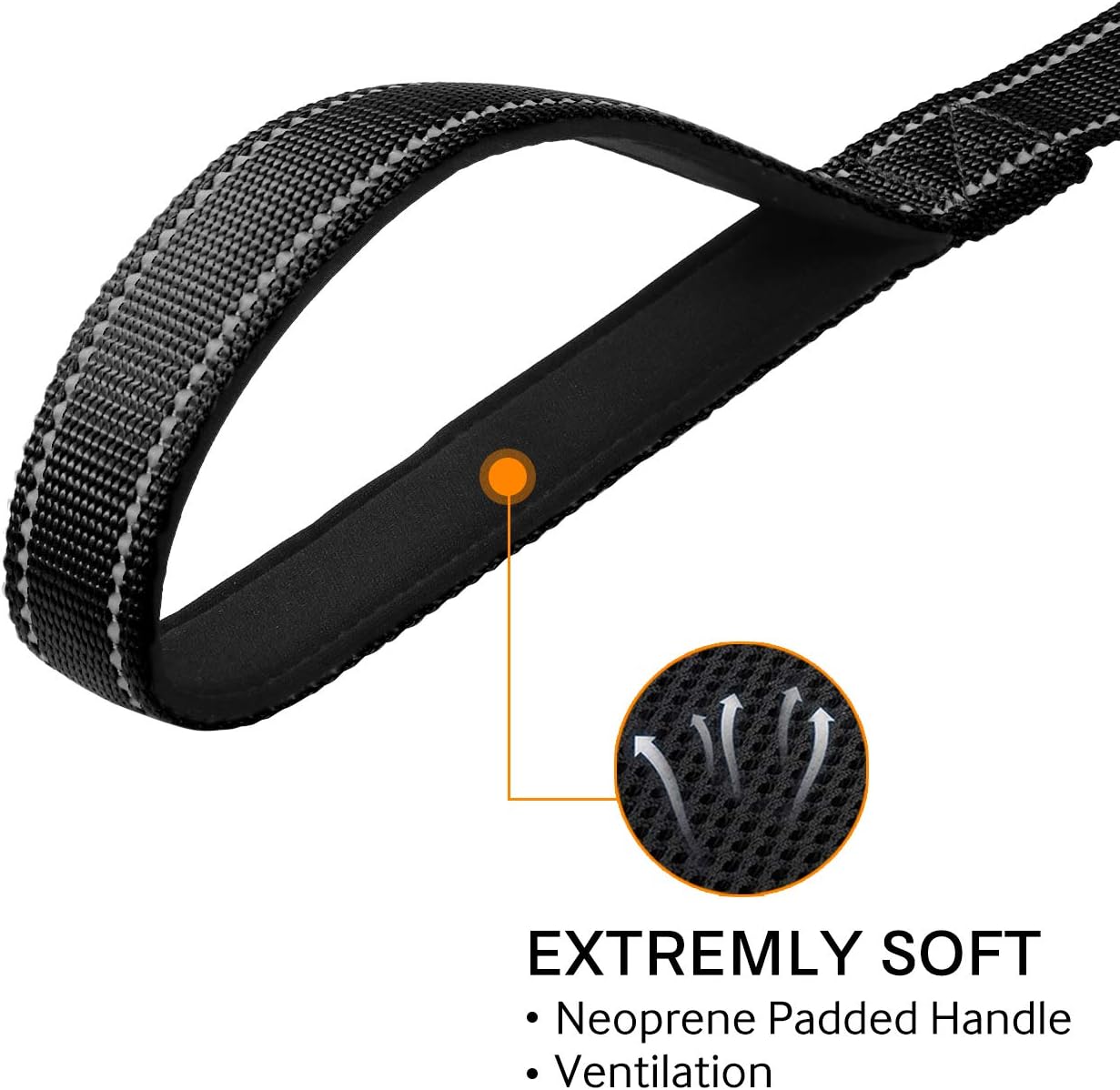 6FT x 1'' Dog Leash and Collar (18-28"), Reflective Soft Neoprene Padded Pet Collars Leashes for Extra Large V1259-DP01-A-4633