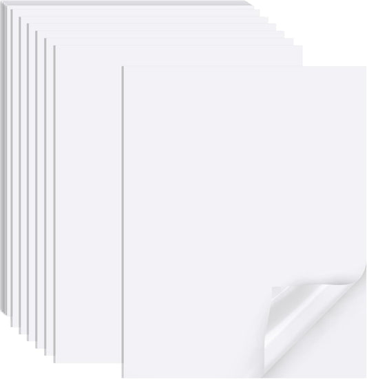 Printable Sticker Paper for Inkjet Printer, 40 Sheets 8.5"x11'' Matte Printer Full Sheet Labels Laser/Inkjet V1259-DP01-A-4647