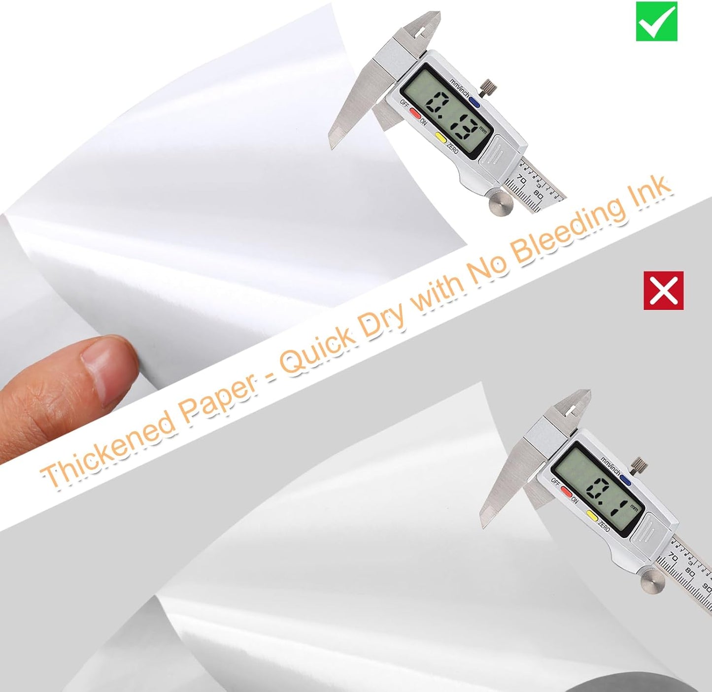 Printable Sticker Paper for Inkjet Printer, 40 Sheets 8.5"x11'' Matte Printer Full Sheet Labels Laser/Inkjet V1259-DP01-A-4647