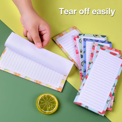9 Pack Magnetic Notepads for Refrigerator, Fruit Design Grocery List Pad Fridge, Full Magnet Back Shopping V1259-DP01-A-4652