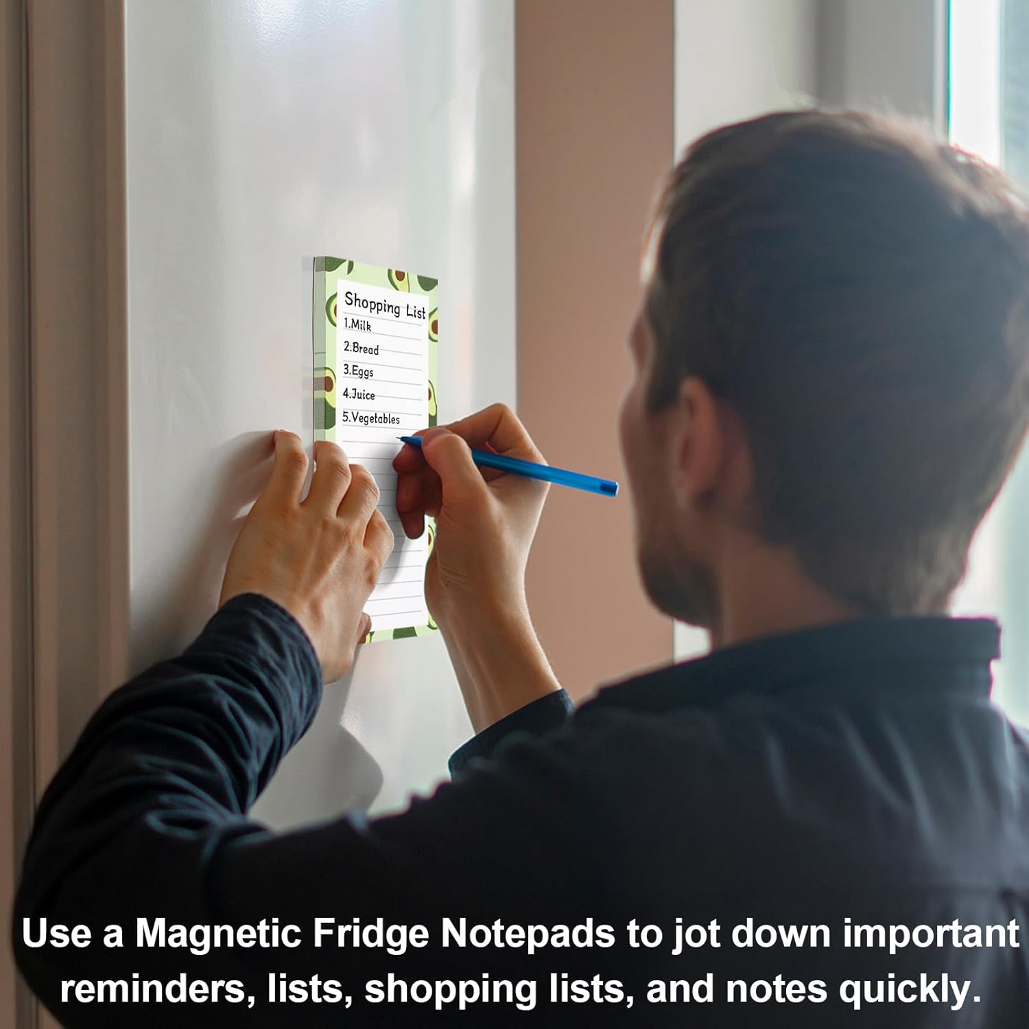 9 Pack Magnetic Notepads for Refrigerator, Fruit Design Grocery List Pad Fridge, Full Magnet Back Shopping V1259-DP01-A-4652
