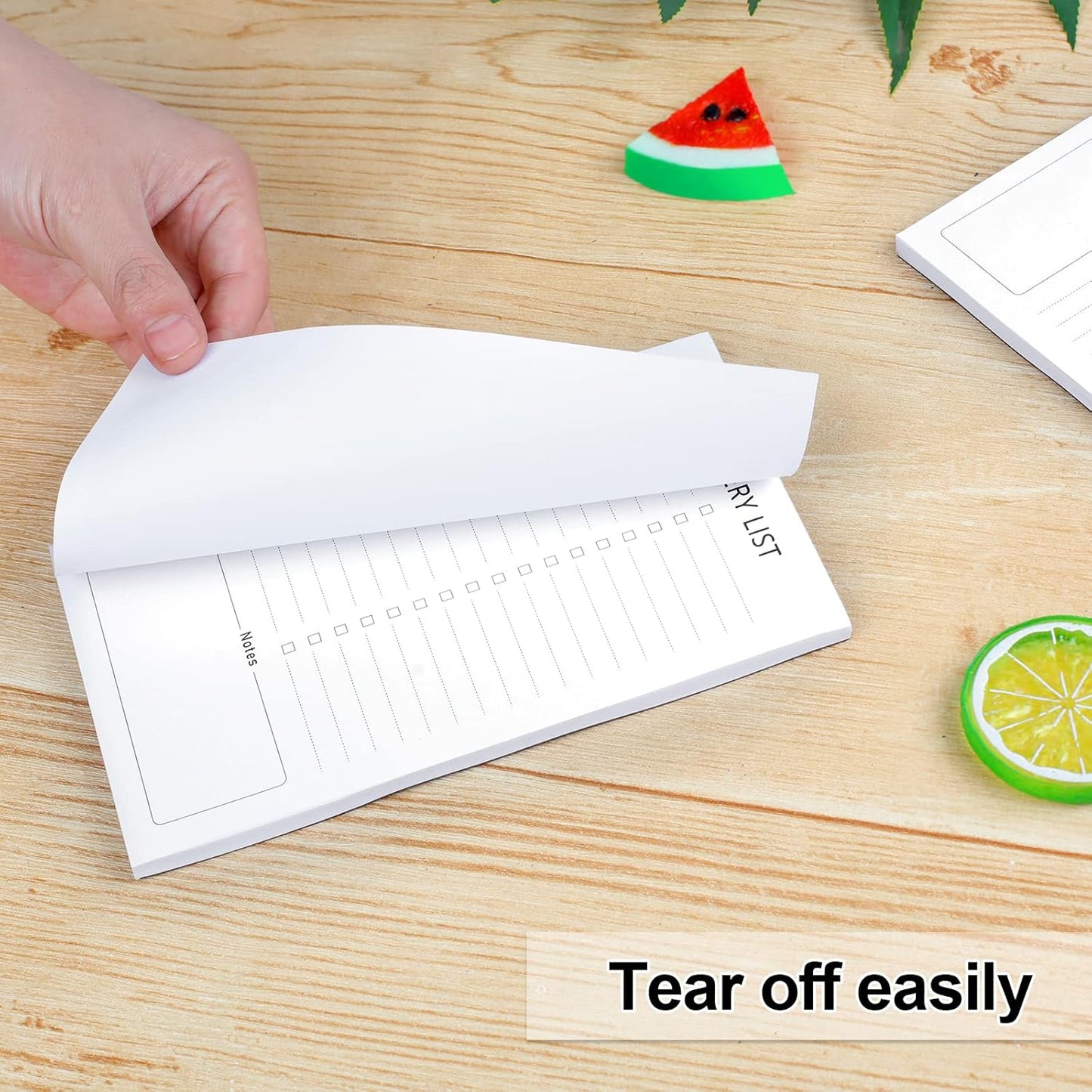 Grocery List Magnet Pad for Fridge, 2 Pack Magnetic Notepads Refrigerator, Full Back Shopping Lists, 60 V1259-DP01-A-4665