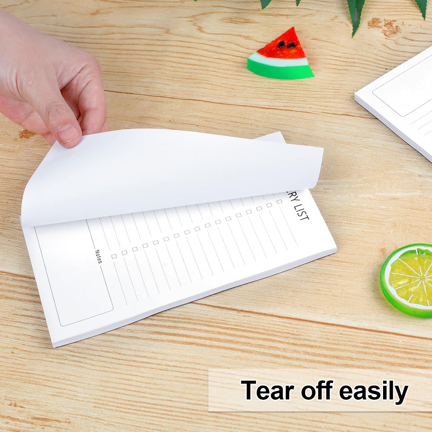 Grocery List Magnet Pad for Fridge, 2 Pack Magnetic Notepads Refrigerator, Full Back Shopping Lists, 60 V1259-DP01-A-4665