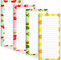 4 Pack Magnetic Notepads for Refrigerator, Grocery List Magnet Pad Fridge, Fruit Design Full Back Shopping V1259-DP01-A-4669
