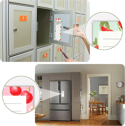 4 Pack Magnetic Notepads for Refrigerator, Grocery List Magnet Pad Fridge, Fruit Design Full Back Shopping V1259-DP01-A-4669