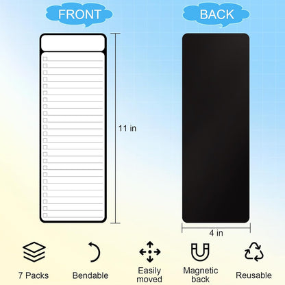 7-Piece Magnetic Dry Erase to-Do List White Board, 4'x11', Multifunctional Weekly Planner, Chore Chart, V1259-DP01-A-4676