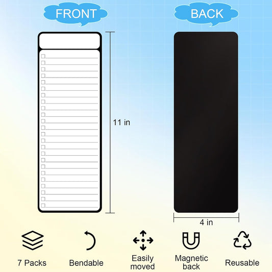 7-Piece Magnetic Dry Erase to-Do List White Board, 4'x11', Multifunctional Weekly Planner, Chore Chart, V1259-DP01-A-4676