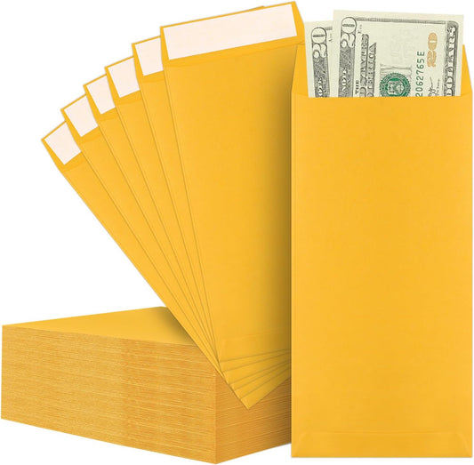 Cash Envelopes-120 Envelopes Money Saving Challenge, 3.2x6.6inch for Cash, Brown Kraft Paper Envelopes, V1259-DP01-A-4688