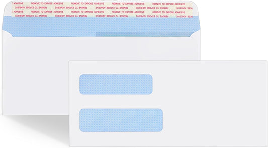 #10 Window Envelopes 72P, Double Self Seal for Invoices, Statements and Business Checks, Size 4-1/8 x 9-1/2 V1259-DP01-A-4698