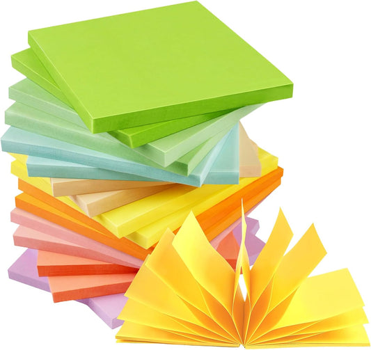 18 Pack Pop Up Sticky Notes, 3x3 inch Colorful Pop-up Brightly Colored Notes for Home, Office, School, Etc - V1259-DP01-A-4699