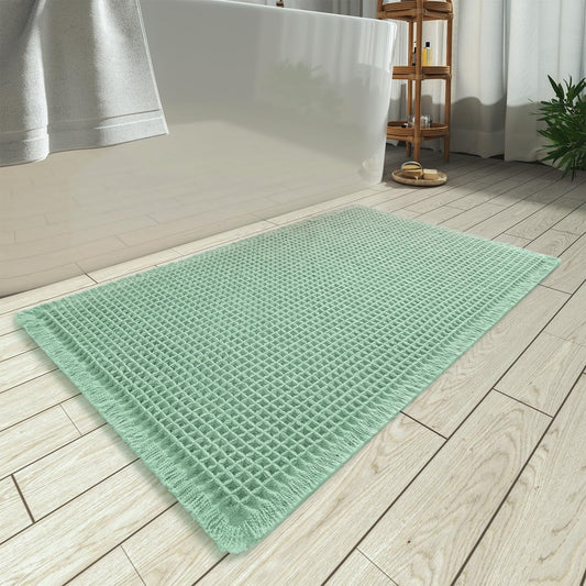 Upgraded Waffle Bath Mat, Super Absorbent Non Slip Mats for Bathroom Floor, Machine Washable Rugs with V1259-DP01-A-4744