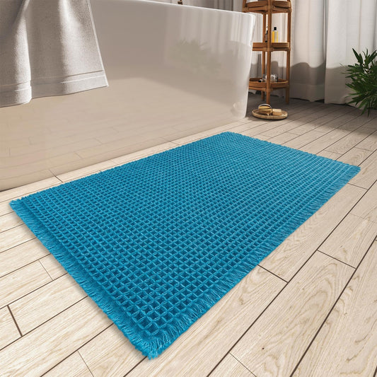 Upgraded Waffle Bath Mat, Super Absorbent Non Slip Mats for Bathroom Floor, Machine Washable Rugs with V1259-DP01-A-4745