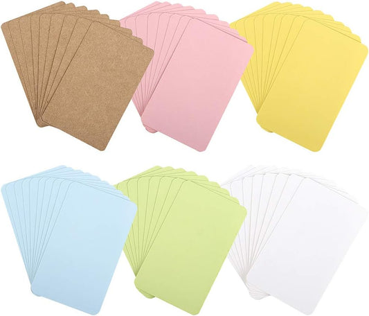 100pcs 3.54"x2" Blank Kraft Paper Business Card, Words Message Notes paper Tags, Mini Craft Cardboard V1259-DP01-A-4755