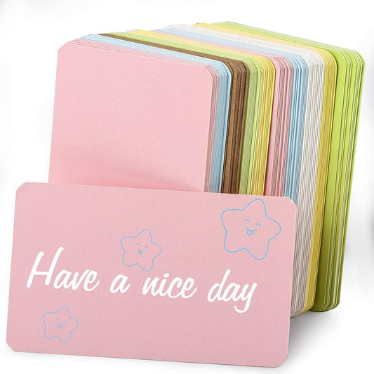 100pcs 3.54"x2" Blank Kraft Paper Business Card, Words Message Notes paper Tags, Mini Craft Cardboard V1259-DP01-A-4755
