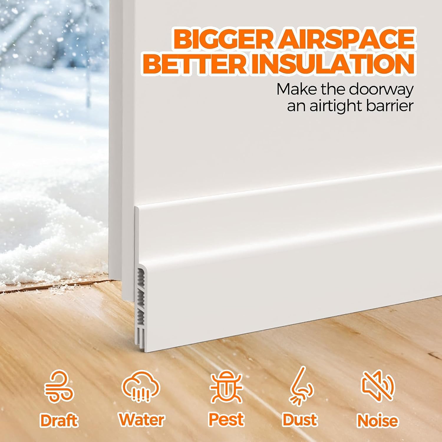 Door Draft Stopper Under Blocker Insulator Doors Sweep Weather Stripping Noise Sheets, Rolls & Strips Strong V1259-DP01-A-4765
