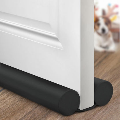 Door Draft Stopper Weather Stripping for Bottom of Window Breeze Blocker Adjustable Sweeps, Black 37 inch V1259-DP01-A-4767
