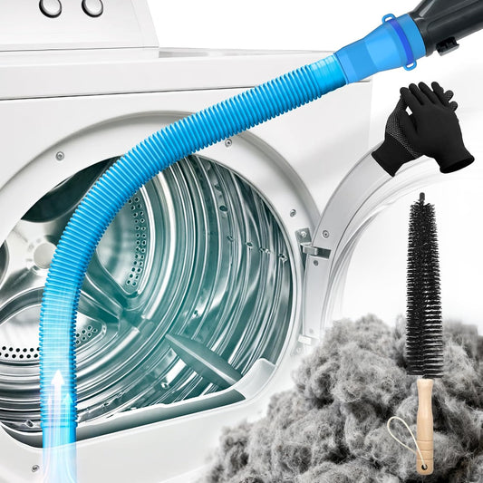 3 Pieces Dryer Vent Cleaner Kit - Lint Screens Brush Part,Dryer Trap Vacuum Brush,Vacuum Hose V1259-DP01-A-4768
