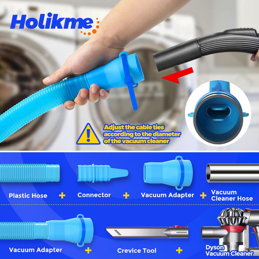 3 Pieces Dryer Vent Cleaner Kit - Lint Screens Brush Part,Dryer Trap Vacuum Brush,Vacuum Hose V1259-DP01-A-4768