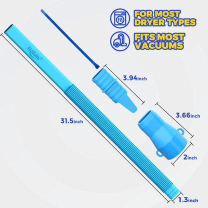 Dryer Vent Cleaner Kit - Lint Vacuum Attachment and Flexible,Dryer Hose Attachment,Light Blue 1p-blue V1259-DP01-A-4769