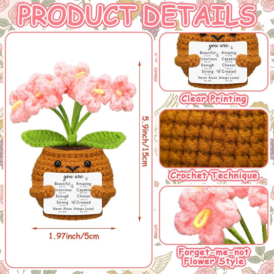 Christian Gift for Women Positive Handmade Crochet Doll with Bible Verse Prayer Card Inspirational Scripture V1259-DP01-A-4798