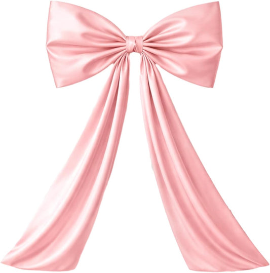Large Pink Bow Decor Coquette Wall for Backdrop 24 x 36'' Big Giant Satin Ribbon Tie Birthday Wedding Bridal V1259-DP01-A-4800