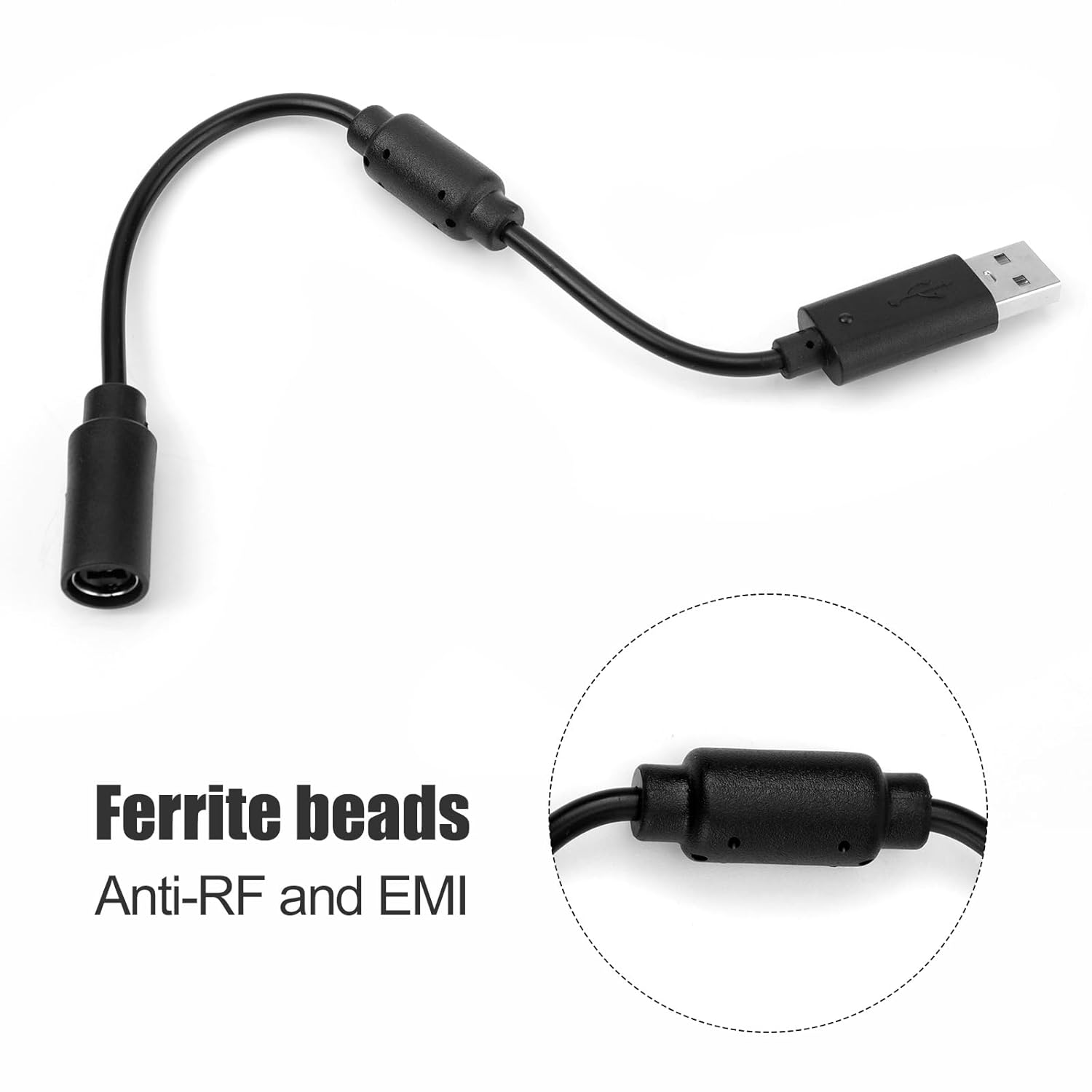 2pcs USB Breakaway Cable, Replacement Cord Adapter Cable for Logitech G920 Driving Force Thrustmaster Ferrari V1259-DP01-A-4868