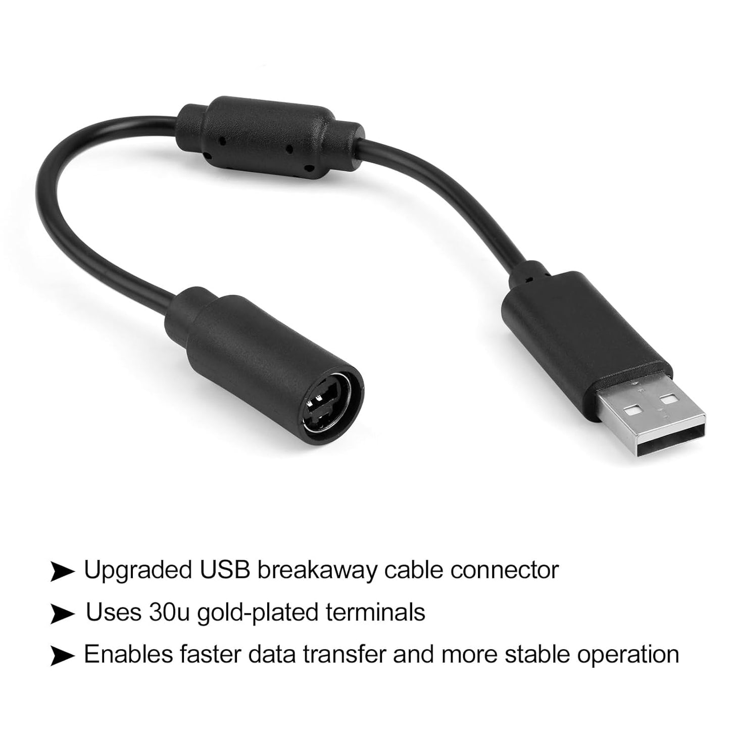 2pcs USB Breakaway Cable, Replacement Cord Adapter Cable for Logitech G920 Driving Force Thrustmaster Ferrari V1259-DP01-A-4868