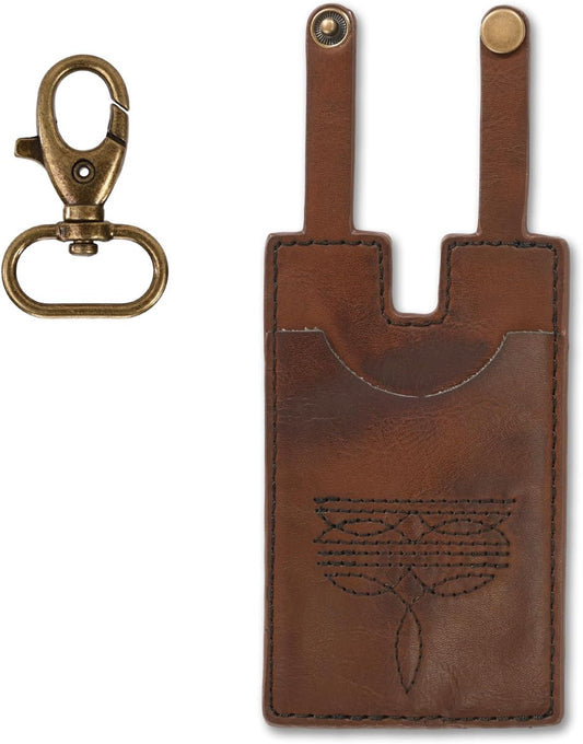 Western Boot Wallet, Leather Cowboy Billfolds Handcrafted Tall Wallet Buckle with Strap Small Minimalist V1259-DP01-A-4874