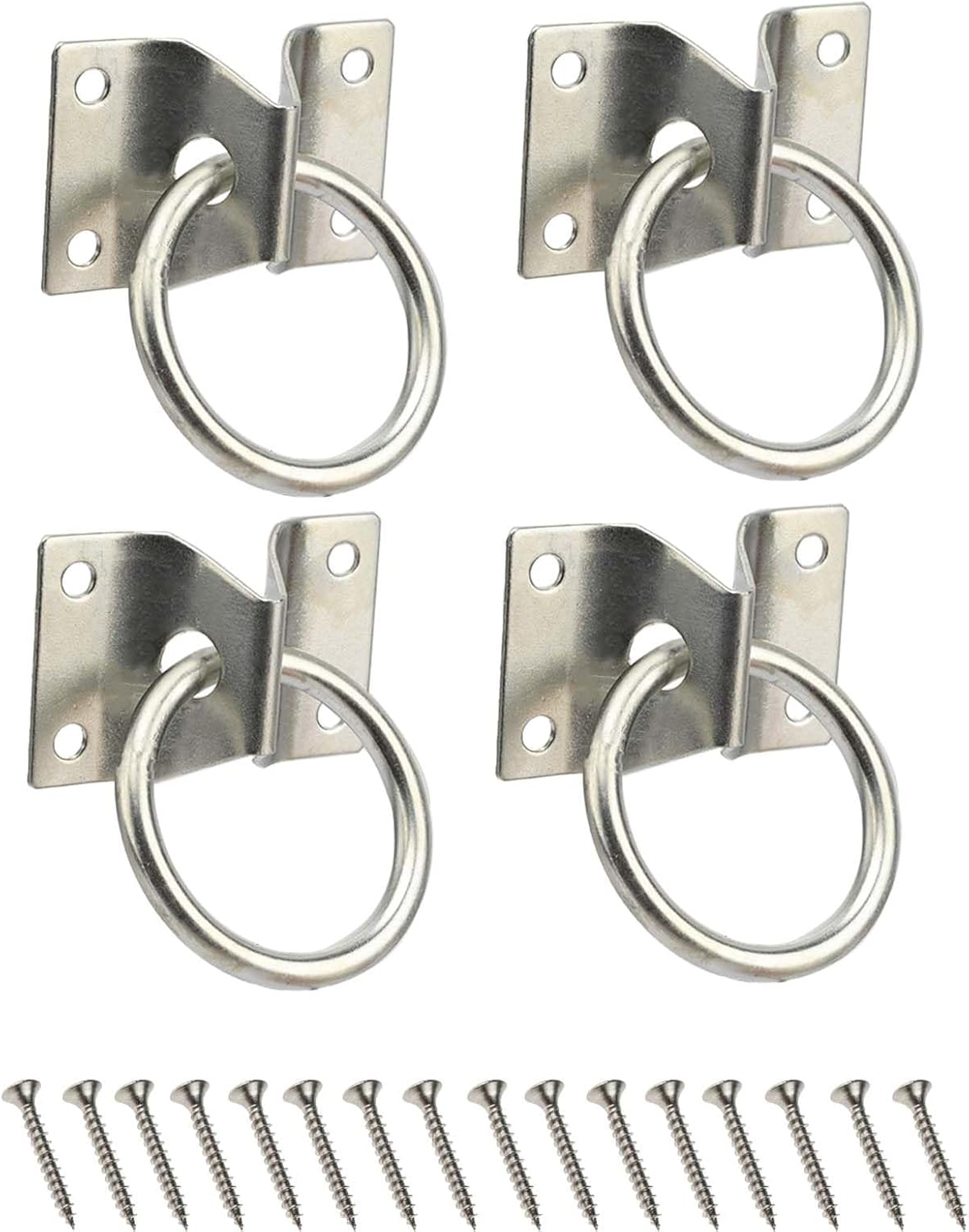 4PCS Cross Tie Ring for Horse,Block Hitching with Screws Horse Stall Stable - V1259-DP01-A-5065