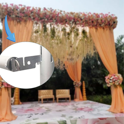 2Pcs 3inch Double Crossbar Hanger Backdrop Valance for Pipe and Drape Stand - V1259-DP01-A-5078