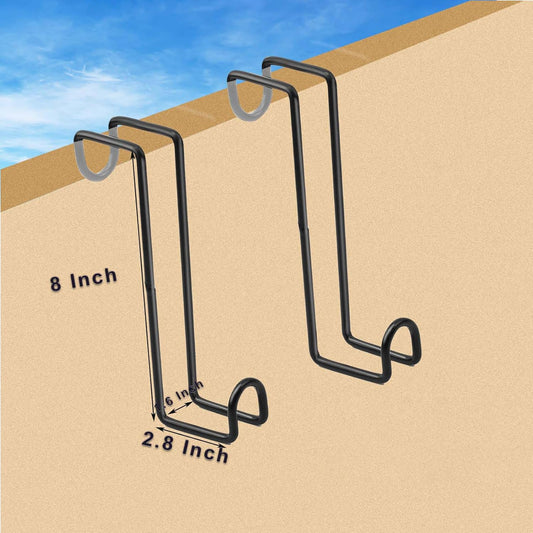 6Pack 8 Inch Tack Hook Heavy Duty Metal Over Rail Hooks Stall for Hanging Horse Bridles Halters and Buckets - V1259-DP01-A-5079