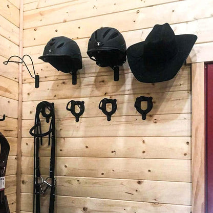 Wall Mounted Equestrian Helmet Rack,Metal Holder for Motorcycle Bike Baseball - V1259-DP01-A-5083