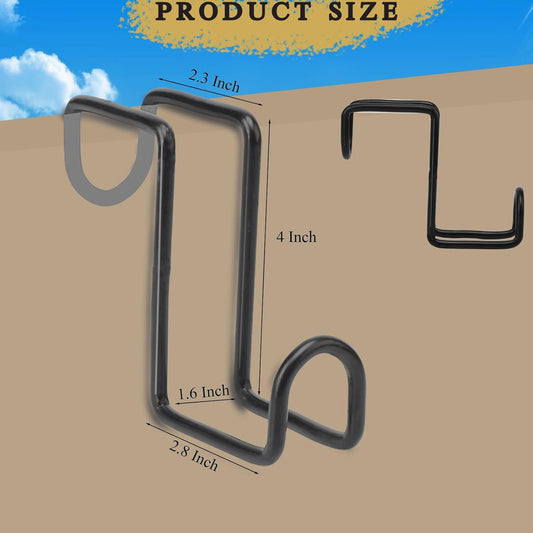 2PCS 4 Inch Tack Hook Heavy Duty Metal Birdle Water Bucket Hanger for Hanging Horse Bridles,Halter and V1259-DP01-A-5085