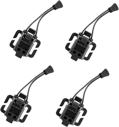 4 Pieces Tactical Gear Molle Clips Attachments Multifunction Hanging Buckle for Backpack Vest Black - V1259-DP01-A-5089