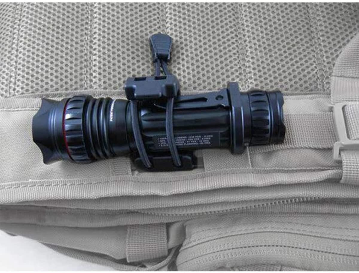 4 Pieces Tactical Gear Molle Clips Attachments Multifunction Hanging Buckle for Backpack Vest Black - V1259-DP01-A-5089