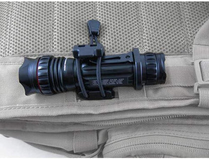4 Pieces Tactical Gear Molle Clips Attachments Multifunction Hanging Buckle for Backpack Vest Black - V1259-DP01-A-5089