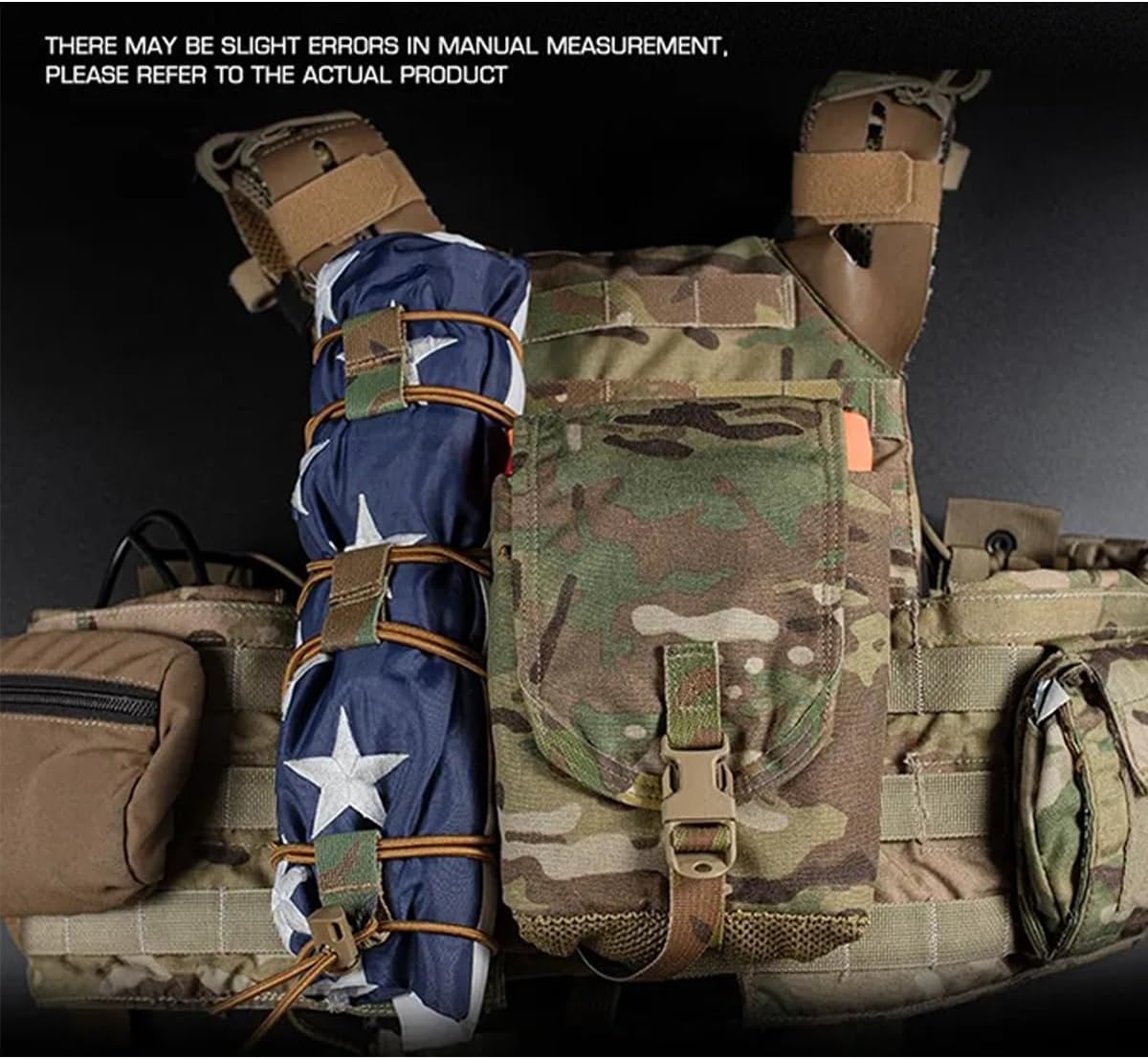 Tactical Flag Bungee Elastic Fastener Strap Shock Cord Retention Molle Webbing Loop Lock Secure Plate Carrier V1259-DP01-A-5090