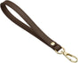 PU Leather Keychain with Metal Key Ring Lock, for Wallet Purse Gold, Brown - V1259-DP01-A-5106