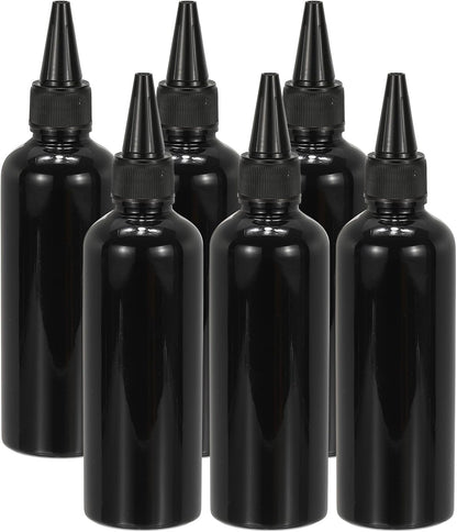 Plastic Applicator Bottle, 6 Pcs 3.4oz(100ml) Leak Proof Refillable Empty Dispenser Container Squeeze Bottle V1259-DP01-A-5108