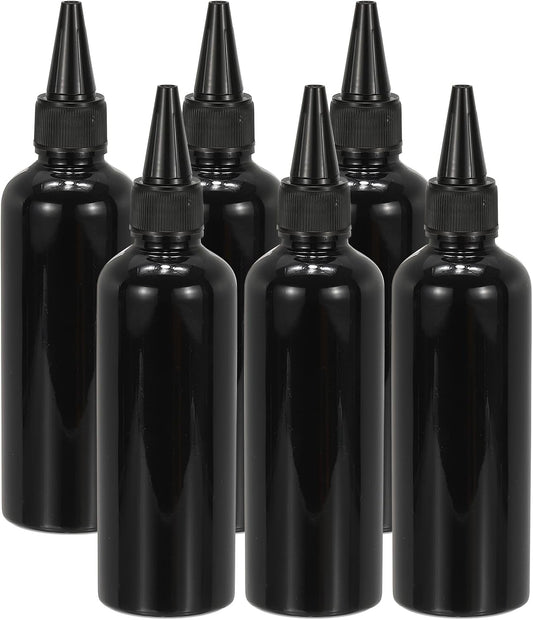 Plastic Applicator Bottle, 6 Pcs 3.4oz(100ml) Leak Proof Refillable Empty Dispenser Container Squeeze Bottle V1259-DP01-A-5108