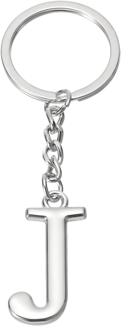 Initial Letter Key Chain, a Chain Pendant Ring J - V1259-DP01-A-5118