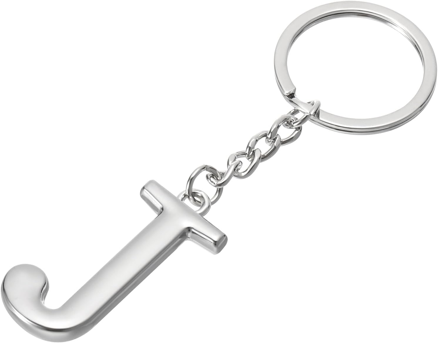 Initial Letter Key Chain, a Chain Pendant Ring J - V1259-DP01-A-5118