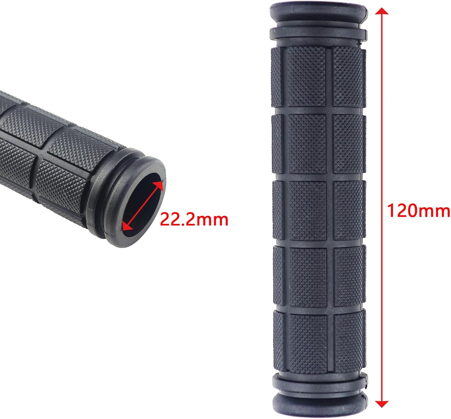 2 Pairs Bicycle Handle Bar Grips Mushroom for BMX/Road Mountain Bikes Black V1259-DP01-A-512