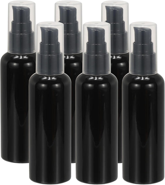 Travel Pump Bottles, 6 Pcs 3.4Oz(100ml) Leak Proof Refillable Empty Dispenser Container Squeeze Bottle with V1259-DP01-A-5130