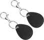 Leather Key Fob - PU Keychain Holder for Keys, ID Cards Black V1259-DP01-A-5141