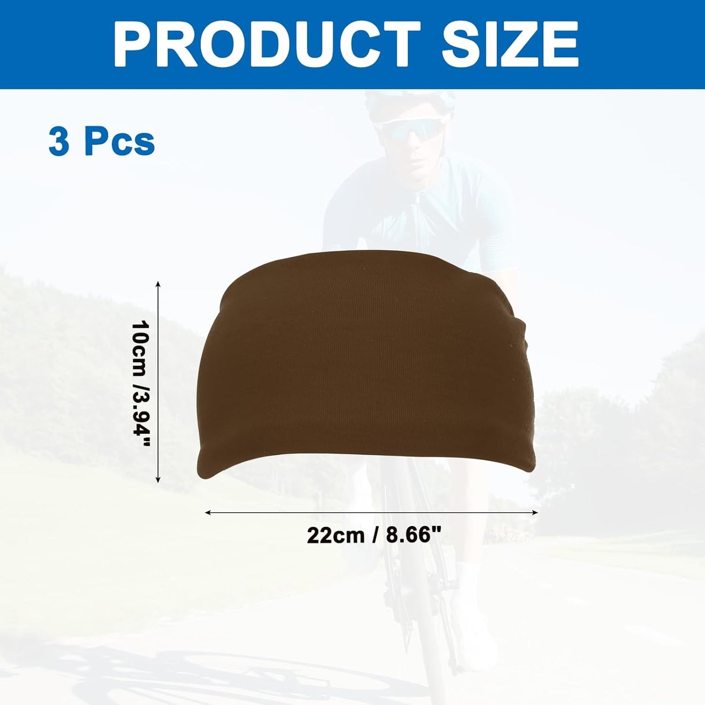 Sport Headbands for Men, Running Sweat Bands Absorbing Head Band Brown - V1259-DP01-A-5147